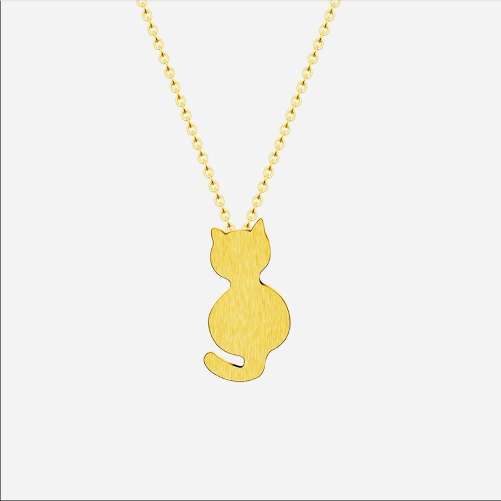 Beautiful Gold plated Cat  Pendant Necklace